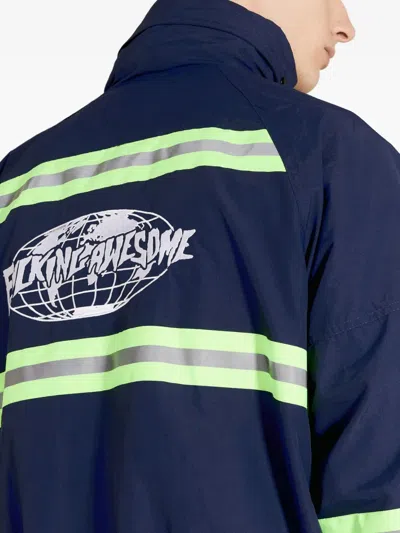 Fucking Awesome Stripe-detail Jacket In Blue