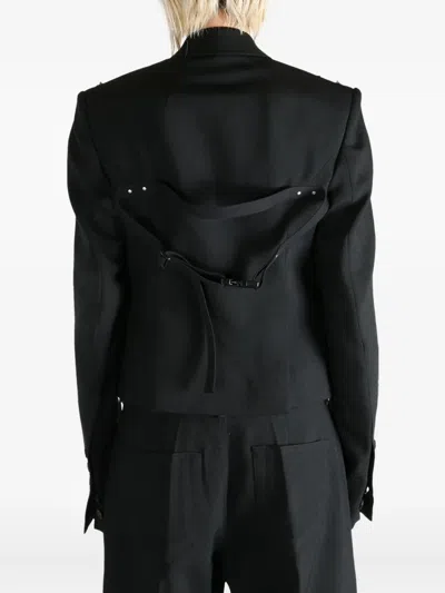 Rick Owens Alice Embellished Grain De Poudre Wool Jacket