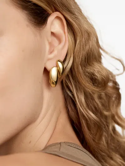 Monica Vinader Gold Nura Reef Medium Hoop Earrings In Gold