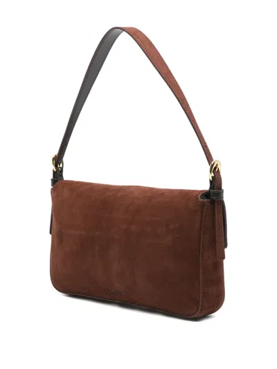 Staud Harlow Buckled Suede Shoulder Bag