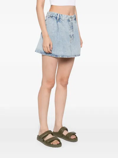 Frame The Pleated Skirt In Blue