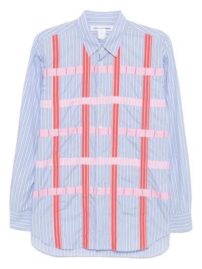 Comme Des Garçons Shirt Stripe-print Shirt In Blue