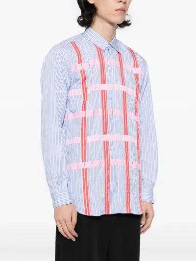 Comme Des Garçons Shirt Stripe-print Shirt In Blue
