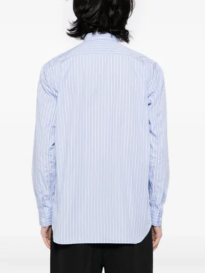Comme Des Garçons Shirt Stripe-print Shirt In Blue