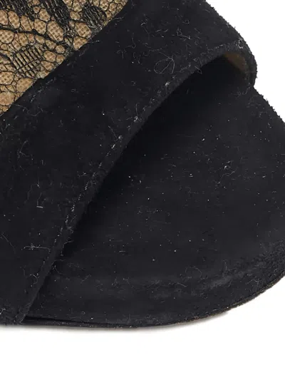 Pre-owned Jimmy Choo 115mm Flyte Suede Lace Sandals
