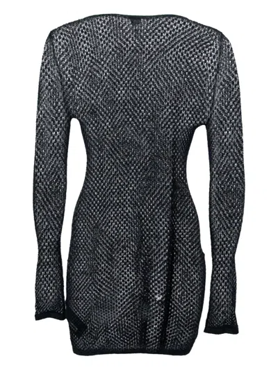 Pre-owned Saint Laurent Mesh Knit Mini Dress