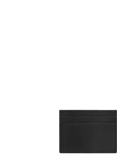 Dolce & Gabbana Slim Leather Card Holder With Streamlined Design In Black