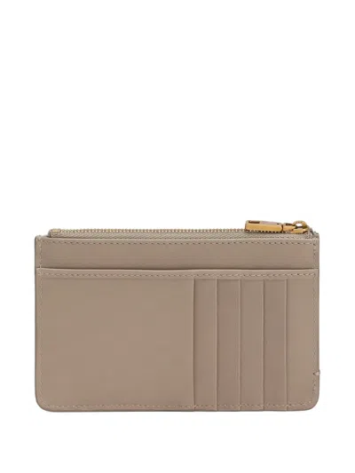 Dolce & Gabbana Leather Cardholder In Gray