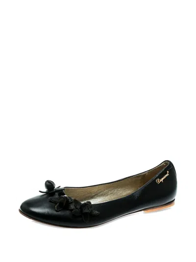 Pre-owned Dsquared2 Flower-detail Leather Ballet Flats
