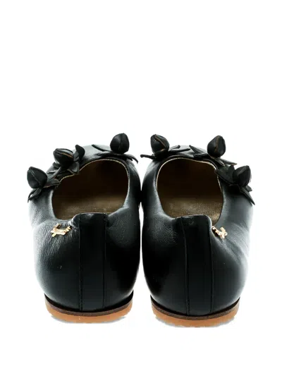 Pre-owned Dsquared2 Flower-detail Leather Ballet Flats