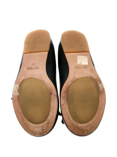 Pre-owned Dsquared2 Flower-detail Leather Ballet Flats