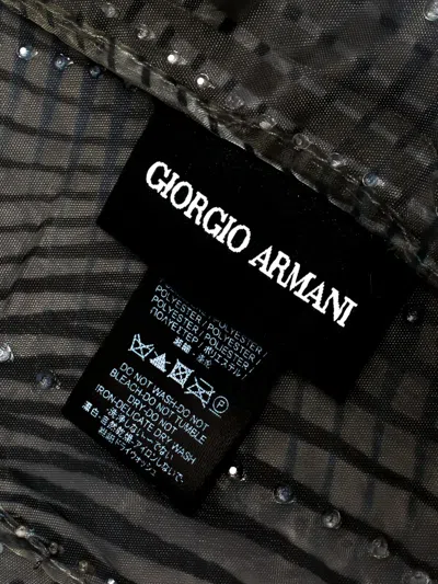 Pre-owned Giorgio Armani Crystal-embellished Scarf