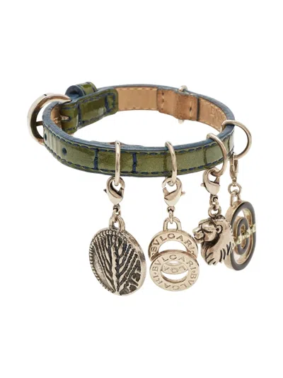 Pre-owned Bvlgari Charm-detail Leather Bracelet