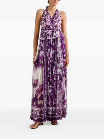 Dolce & Gabbana Majolica-print Maxi Dress In Multi