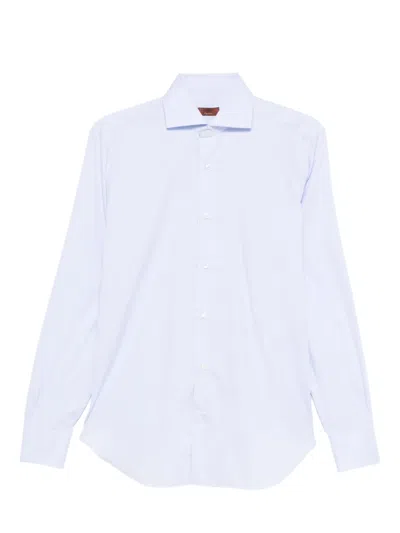 Barba Napoli Barba Button-down Cotton Shirt In Blue