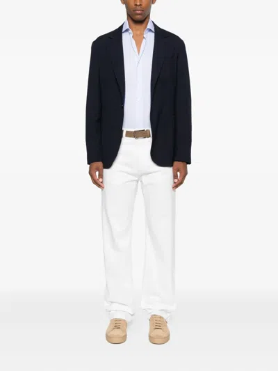 Barba Napoli Barba Button-down Cotton Shirt In Blue