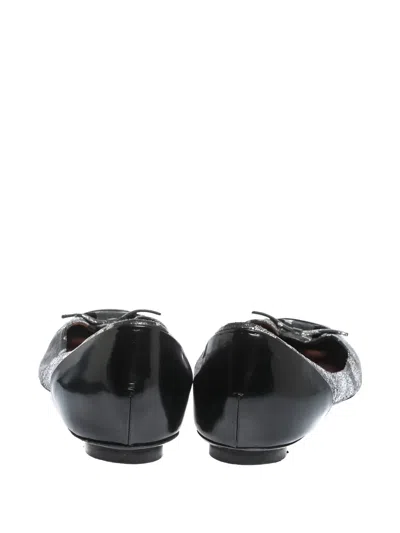 Pre-owned Marc Jacobs Pointed-toe Bow-detail Ballet Flats