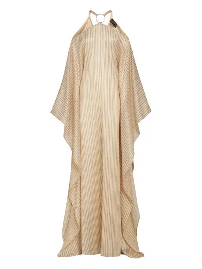 Taller Marmo Sepik Striped-pattern Maxi Dress In Brown