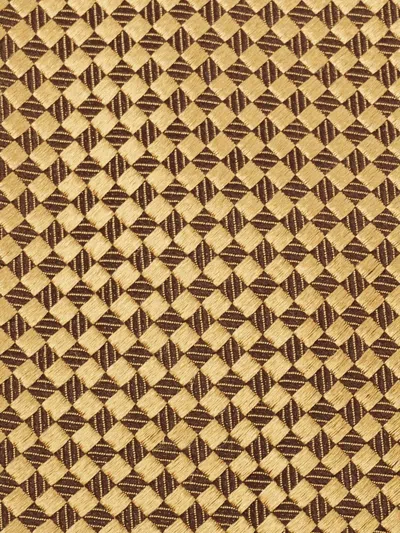 Pre-owned Ermenegildo Zegna Vintage Geometric-pattern Silk Tie