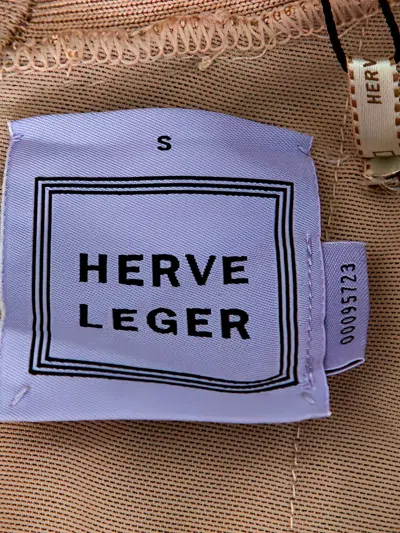 Pre-owned Herve Leger Bandage Fringe Mini Dress