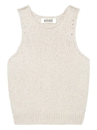 Rohe Textured Sleeveless Top In White