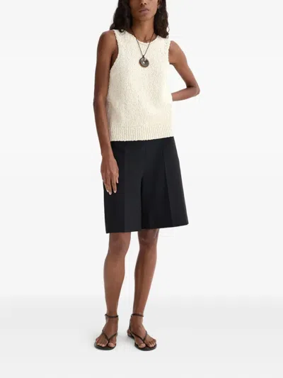 Rohe Textured Sleeveless Top In White