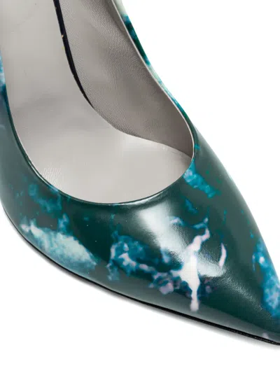 Pre-owned Msgm 105mm Marble-print Pumps