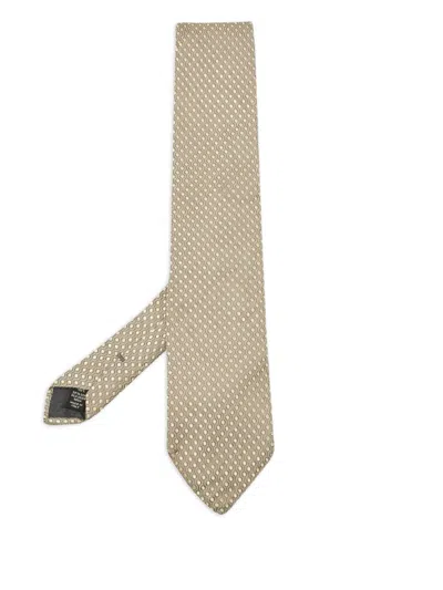 Pre-owned Ermenegildo Zegna Vintage Jacquard-woven Silk Tie