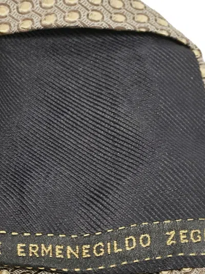 Pre-owned Ermenegildo Zegna Vintage Jacquard-woven Silk Tie