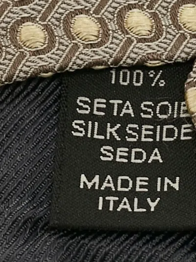 Pre-owned Ermenegildo Zegna Vintage Jacquard-woven Silk Tie
