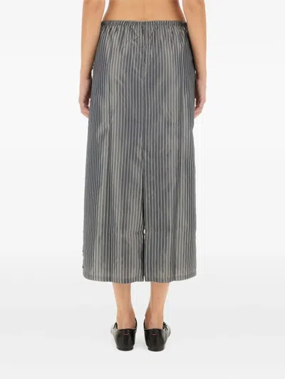 Baum Und Pferdgarten Sequin-panel Striped Midi Skirt In Silver