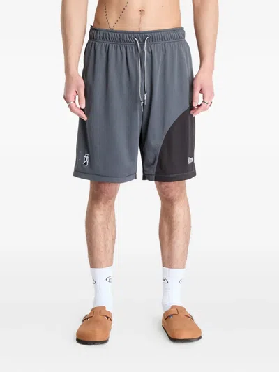 Dime Mesh Panel Shorts In Gray