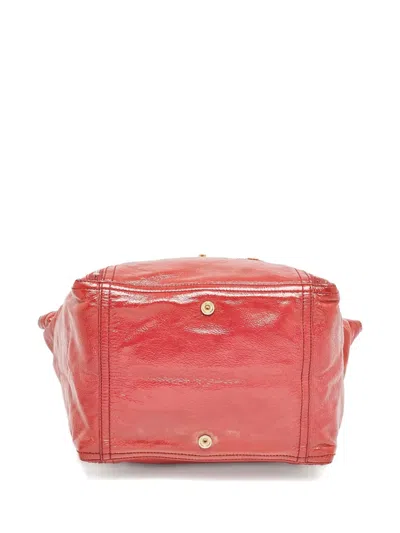 Pre-owned Saint Laurent Patent-leather Buckled Tote Bag