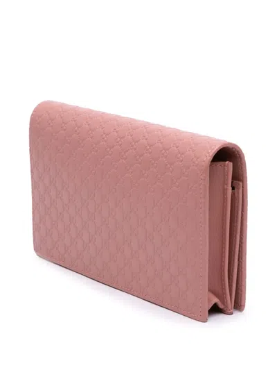 Pre-owned Gucci 2000-2015 Microssima Wallet On Strap Crossbody Bag
