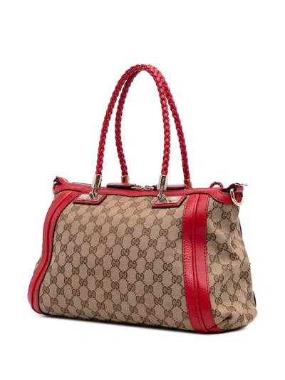 Pre-owned Gucci 2016-2025 Gg Canvas Bella Satchel