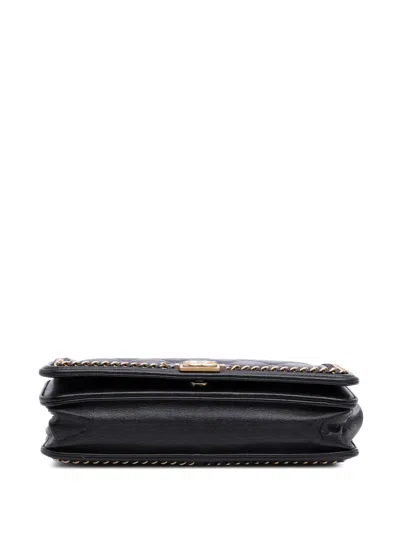 Pre-owned Chanel 2017-2018 Quilted Calfskin Chain Around Boy Wallet On Chain Crossbody Bag