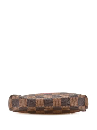 Pre-owned Louis Vuitton 2008 Damier Ebene Trunks And Bags Mini Pochette Accessoires Handbag