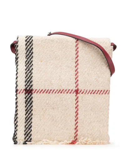 Pre-owned Burberry 2000-2017 Nova Check Wool Crossbody Bag