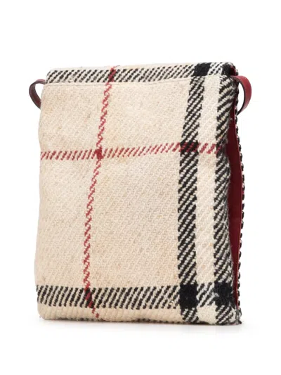 Pre-owned Burberry 2000-2017 Nova Check Wool Crossbody Bag
