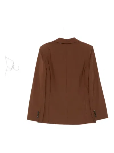 The Garment Bow-detail Blazer In Brown