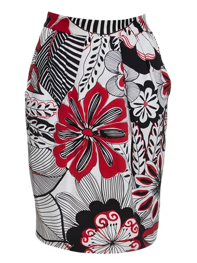 Pre-owned Dolce & Gabbana Floral-print Midi Skirt