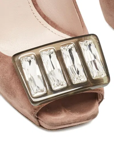 Pre-owned Miu Miu 115mm Crystal-embellished Pumps