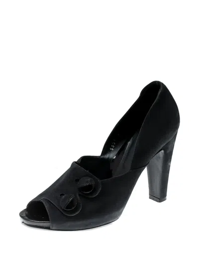 Pre-owned Sergio Rossi Vintage 105mm Peep-toe Suede Pumps