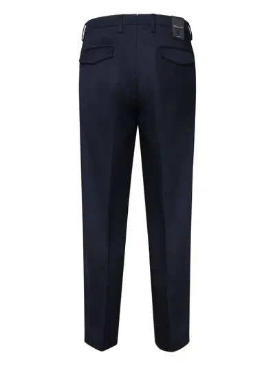 Michael Coal Cotton Tailored Trousers In Blue