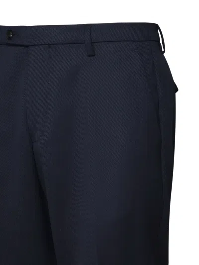 Michael Coal Cotton Tailored Trousers In Blue