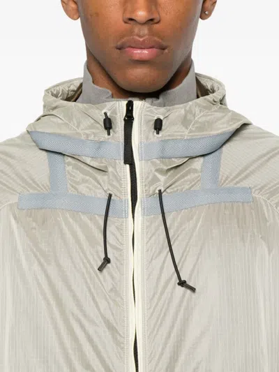 Stone Island Hooded Panelled Jacket In Multi