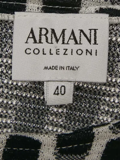 Pre-owned Armani Vintage Geometric-pattern Sleeveless Dress In White