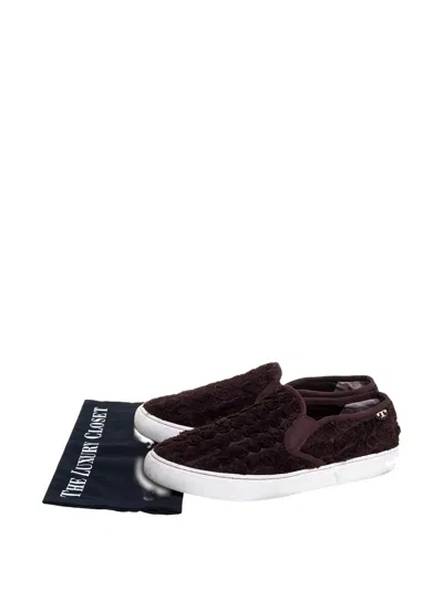 Pre-owned Tory Burch Rosette Slip-on Sneakers
