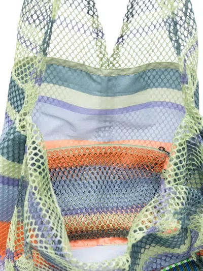Epice Elziver Striped-mesh Shoulder Bag