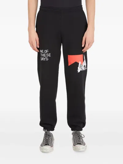 One Of These Days Graphic-print Jersey Sweatpants In Black